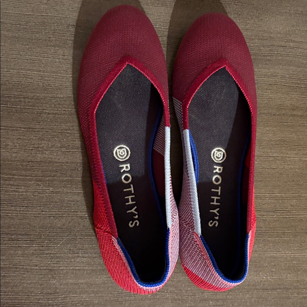Rothy’s RETIRED Berry Colorblock Flats 9.5 - Picture 7 of 9